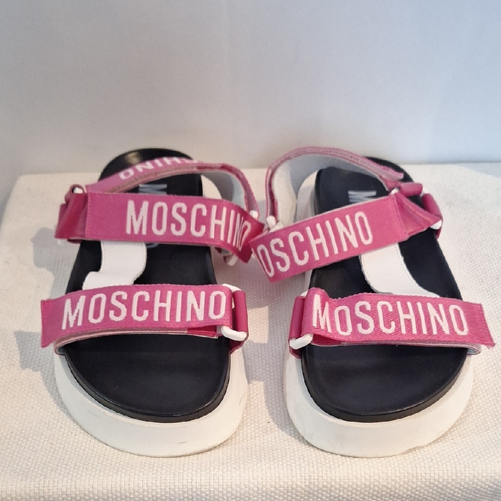 Moschino Pink and White Chunky  Sandals Size 39